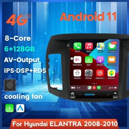 Android 11 car radio multimedia video player for Hyundai Elantra 2006-2010 IPS GPS navigation AutoStereo host 6G+128G RDS