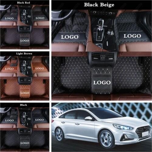 Car Floor Mats for Hyundai Azera Elantra Tucson IX25 I30 IX35 I40 Kona Sonata Equus Genesis Santa Fe Car Foot Mats Floor Mat