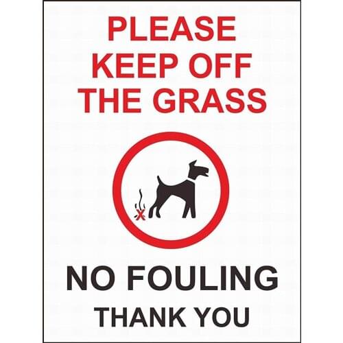 Safety Please Keep Off The Grass No Fouling Thank You Retro Metal Tin Sign Plaque Poster Wall Decor Art Shabby Chic Gift