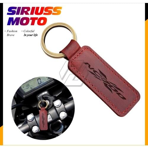 Motorcycle Cowhide Keychain Key Ring Case for Honda NC700X NC 700X ABS