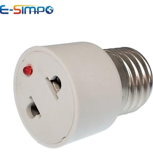 2pcs E27 Lamp Base to US/EU Plug Connector Converter Lamp Socket Bulb Holder Lighting Fixture Bulb Base Screw Adapter