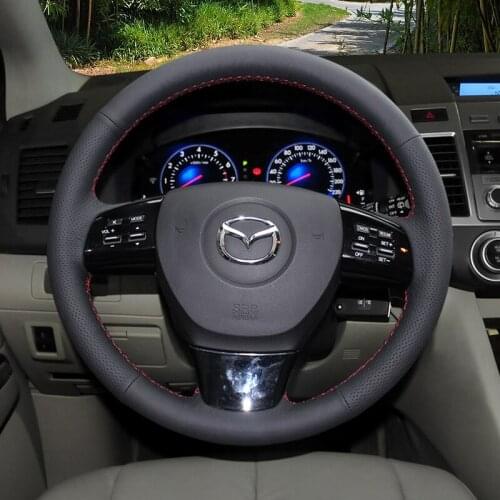 DIY custom leather car interior special steering wheel cover For Mazda 3 / 6 / 8 / Ruiyi atenza onxeira CX-5 car accessories