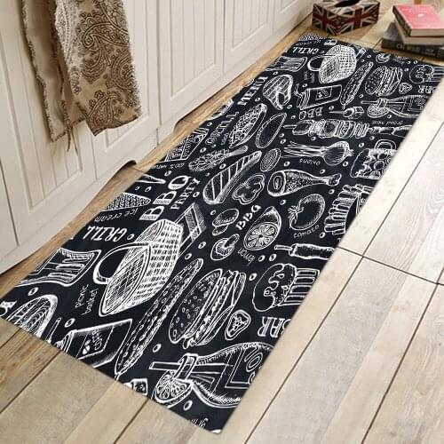 Coffee Onion Food Kitchen Carpet Entrance Doormat Bedroom Hallway Floor Mat Bathroom Water Absorption Anti-Slip Long Rug