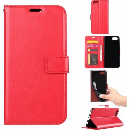 80pcs/lot free shipping Crazy Horse Wallet Leather Case for Huawei Y6 Y5 2018/HONOR 10/HONOR 10LITE With Photo Frame Card Slots