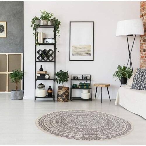 Round Rugs Bedroom Rugs Bohemian Mandala Circle Rugs Suitable for Family Living Room Coffee Round Rugs