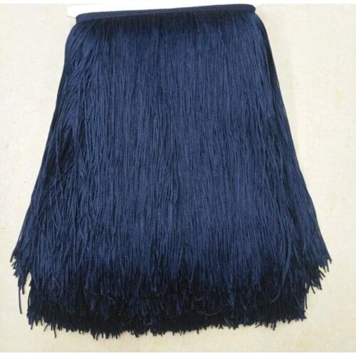 1-10 yards 30 cm long Navy polyester filament to be tassel decoration Latin dance clothing clothing curtains DIY Accessories