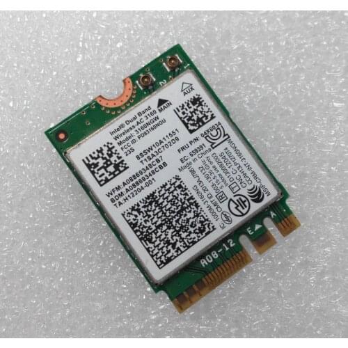 SSEA New Card for Intel Dual Band Wireless-AC 3160 3160NGW Wireless Wifi Bluetooth 4.0 for Lenovo Y40 Y50 E10-30 FRU:04X6034