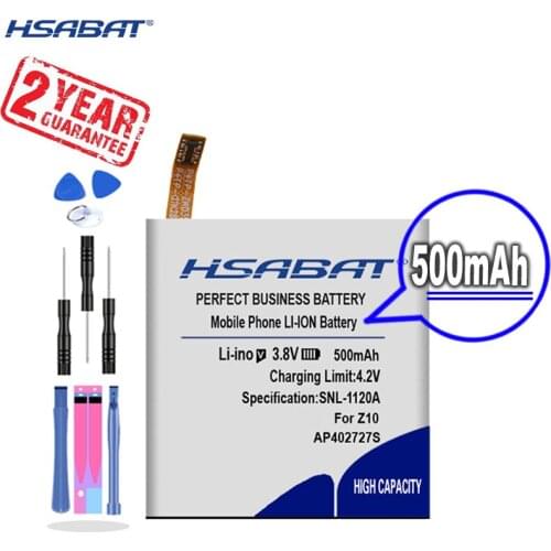 New Arrival [ HSABAT ] 500mAh Replacement Battery for z10 smartwatch phonewatch saat les1 les 1 smart watch s99c