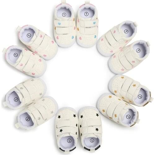 Baby Boys Girls Boys First Walker Star Print Shoes Newborn Infant Girl Boy Casual Sport Prewalker Non-slip Soft Sole Shoes 0-12M