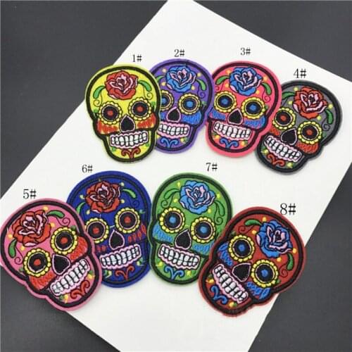 Wholesale 20pcs 5*7cm Embroidered Sewing On Patch Iron-On Patch Stickers For Clothes Sewing Fabric Applique Supplies YH166