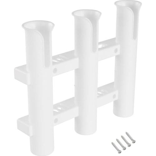 3 Tubes Plastic Boat Rod Holder For Boats Marine Yacht Fishing Rod Rack Socket Fishing Box Accessories