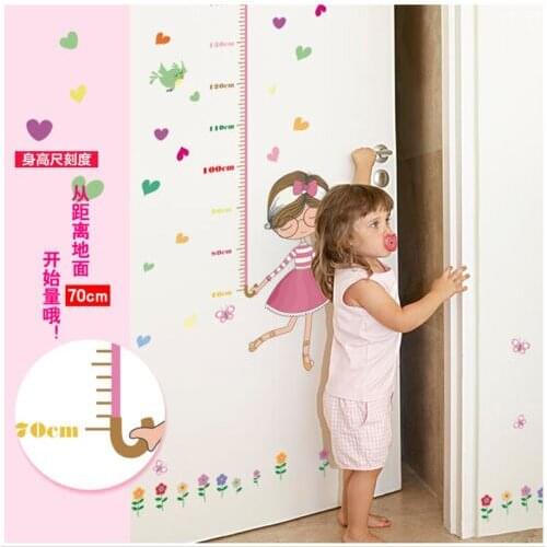 Umbrella Measure Height Girl Removable Vinyl Wall Sticker Decal Art Home Decors
