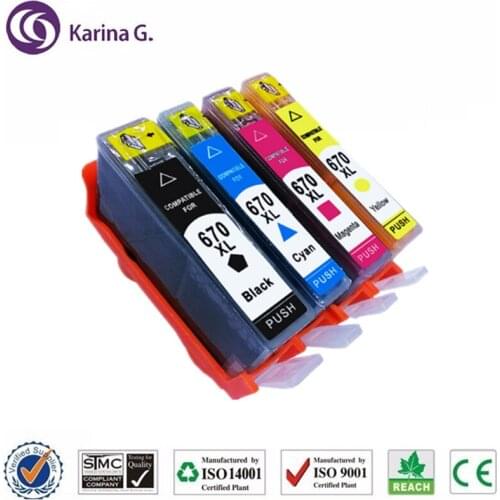 Compatible ink cartridge for HP 670 hp670 CZ117AL suit For hp Deskjet Ink Advantage 4620 4625 5525 6526 3525 4615 printer