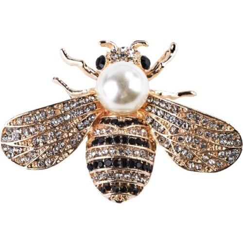 High-grade Korean Fashion New Pearl Brooches Bee Lapel Pin Badge for Men Scarf Buckle Metal Brooch Jewelry Luxury Accessories