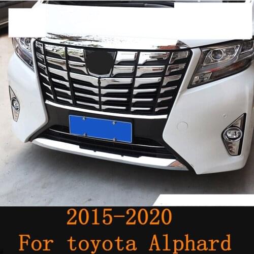 For toyota Alphard 2015-20 Stainless Steel Front Bumper Skid Protector Guard Plate Cover Trims 1pcs Car Styling car Accessories
