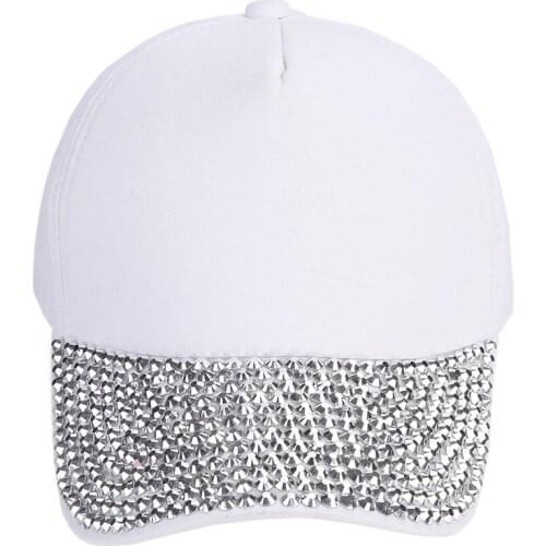 Womens New Fashion Baseball Cap Rhinestone Paw Shaped Snapback Hat Cotton One Size Casual Adjustable Solid Hats For Men 10Jan 17