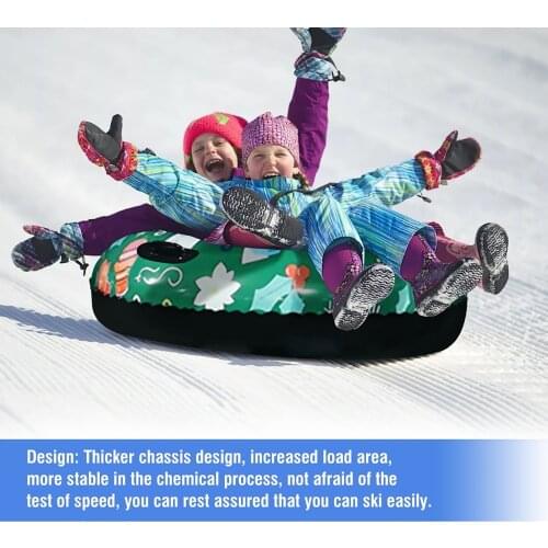 Snow Tube For Winter Inflatable Floated Skiing Ring With Handle Pvc Snow Sled Tire Tube Kid Ski Pad Outdoor Sports Accessories