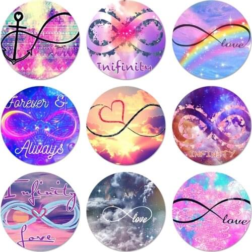 Infinity symbol Love Nebula Icons Pins Badge Decoration Brooches Metal Badges For Backpack Decoration 58mm