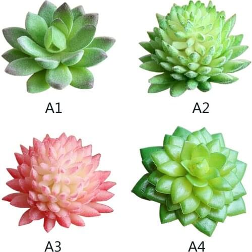 1pc Mini Green Faux Succulents Artificial Plants Fake Assorted Stem Land Lotus Garden Home Landscape Decor Wedding Decoration