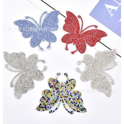 10Pcs Rhinestone Mesh Diamond Butterfly Crystal Patch Hot Diamond Mobile Phone Case Hot Picture Clothing