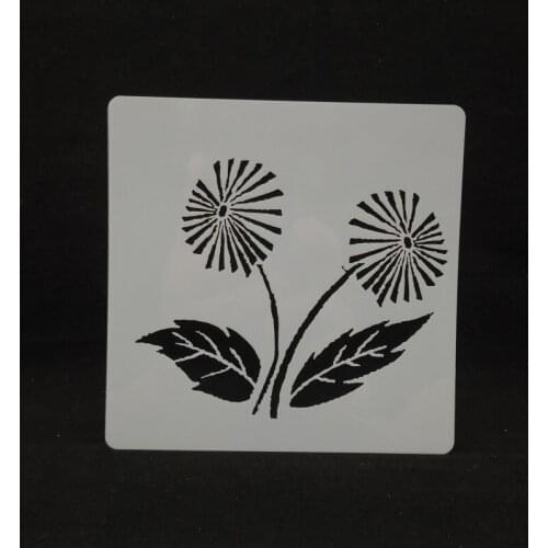 13*13 FLower pvc Layering Stencils for DIY Scrapbooking/photo album Decorative Embossing DIY Paper Cards Crafts