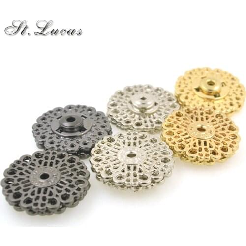 20sets/lot 18mm/21mm/25mm big Metal Snap Fasteners Press decoration Button for suit jacket clasp mink coat sewing button DIY