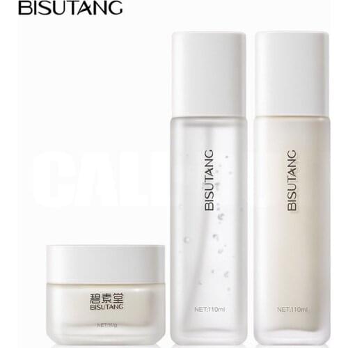 Repair Face Skincare Sets Lotion Toner Facial Wrinkle Cream Yeast Essence Milk Shrink Pores Anti Aging Moisturiz Skin Care 3pcs