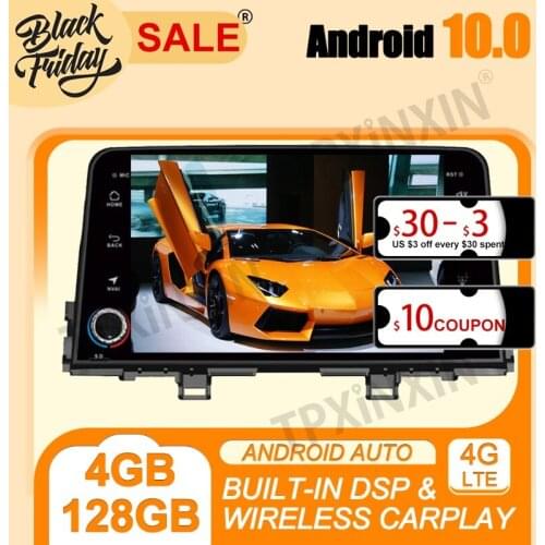 4G+128G Android 10.0 PX6 Carplay For KIA Morning Picanto 2016-2018 Multimedia Player Auto Radio Tape Recorder GPS Navi Head Unit