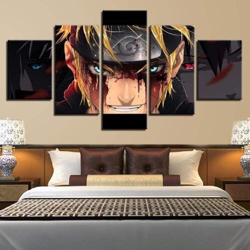 5 Piece Wall Art Canvas Anime Manga Posters Naruto Pictures Ninja Prints Modern Living Room The Wall Decoration Paintings