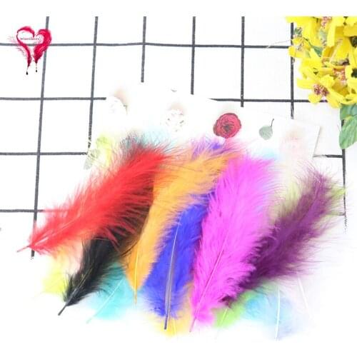50pcs/lot 10-15cm 4-6inch Natural Fluffy Marabou Feathers Carnival Wedding Skirt DIY Plumes Decor Accessories