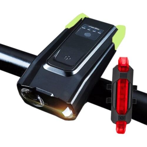 800 Lumens Smart Bicycle Front Light Set USB Rechargeable Headlight With Horn IPX6 Waterproof LED Bike Lamp Bicycle Accessories