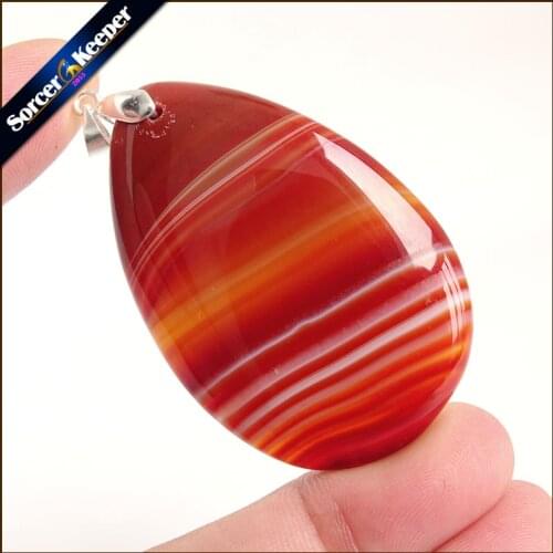 AA+ High Quality Pendentif Real Natural Red Botswana Agates Stone Pendant Chains Necklace For Women Jewelry Making US001
