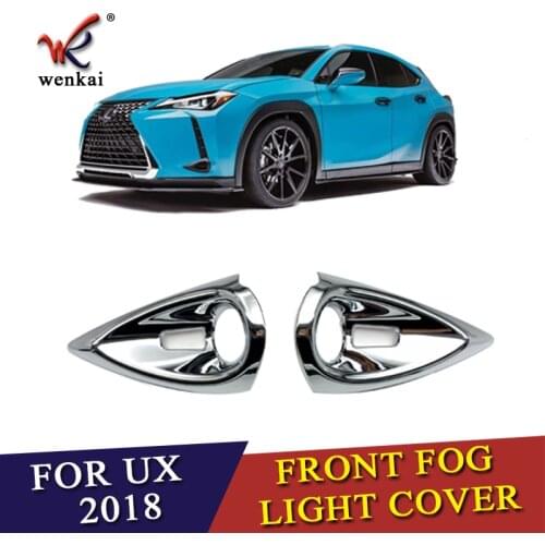 Accessories Exterior For Lexus UX200 UX250h UX260h 2019 2020 Front Foglight Cover Molding Trim Head Foglamp Protect Frame