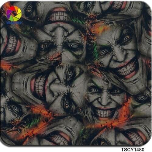 Free shipping 0.5mx2m/10m/20m Skull Hydrographics Film Water Transfer Print Liquid Print Film WDF1480