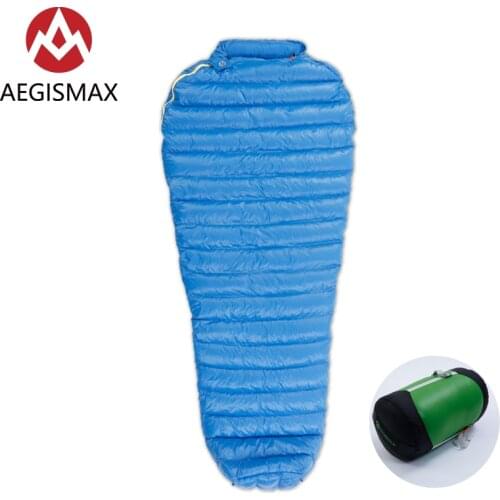AEGISMAX M2 Long Outdoor Camping Ultralight Hiking Mummy Down Sleeping Bag Portable Lazy Bag Nylon Bag