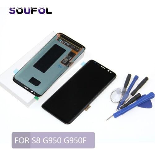 For Samsung Galaxy S8 G950 G950F LCD Display With Touch Digitizer Assembly For Samsung S8 LCD Replacement