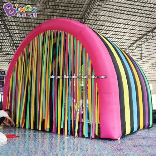Customized 5x3x3.5 Meters Inflatable Colorful Tunnel Tent For Decoration / Air Blown Rainbow Channel - BG-T0242-2