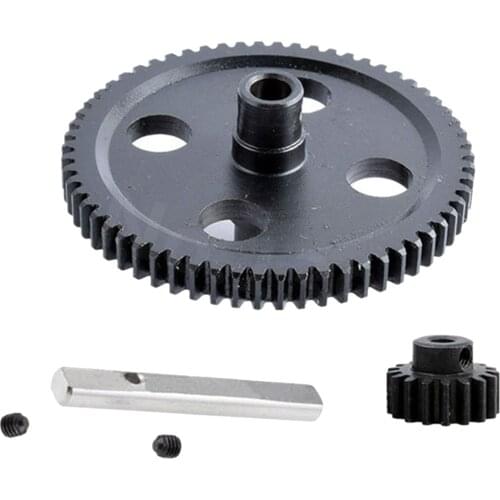 2 PCS 62T 17T Main Gear Motor Gear for WLtoys 12428-BC 1:12 RC Car