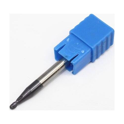 1PC HRC45 2mm Ball Nose Endmills R1 D2X4LXD4X50L 2 Flutes Solid Carbide Standard Length Side Milling Slotting End Mill Tool