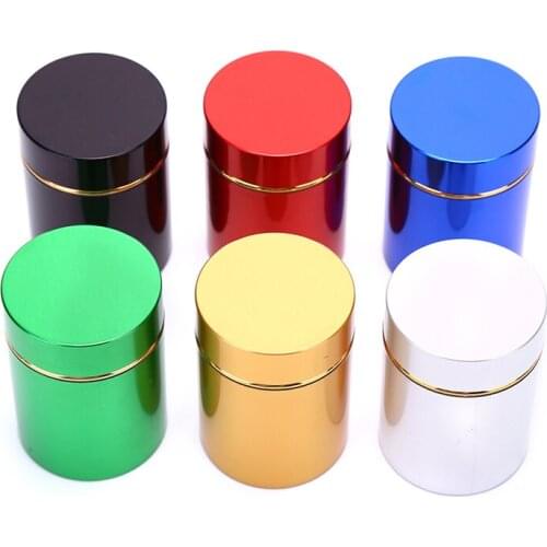Smell Proof Container Aluminum Herb Stash Metal Sealed Can Tea Strage Bottles Jars Boxes