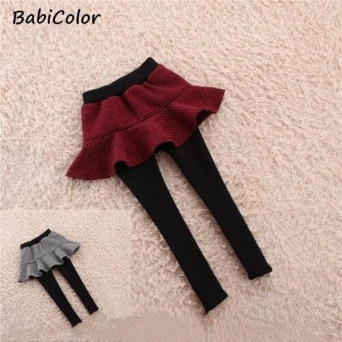 Girls Leggings Spring Cute Solid Color Baby Girls Skirts+Pants Children Clothes Cotton Toddler Kids Tutu Skirts Trousers