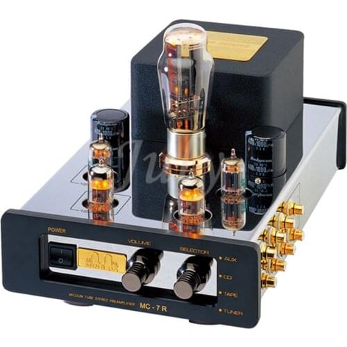 MC-7R 12AX7+12AU7 tube pre-type power amplifier, 274B rectifier and fever pre-stage, 10Hz～75KHz±1dB, signal-to-noise ratio 91dB