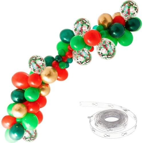 Balloon garland kit green red balloon arched confetti balloon christmas decoration new year party 103pcs balloon set