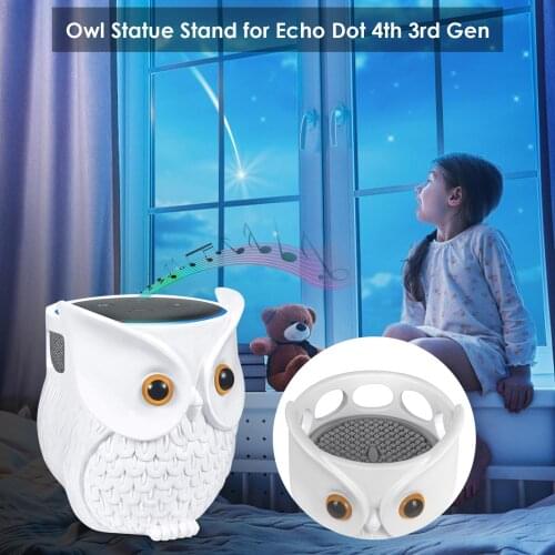 Cartoon Owl Holder Stand Statue Smart Speaker Holder Cradle Stand Mount For Amazon Echo Dot 4th Generation Accessories 2021 NEW