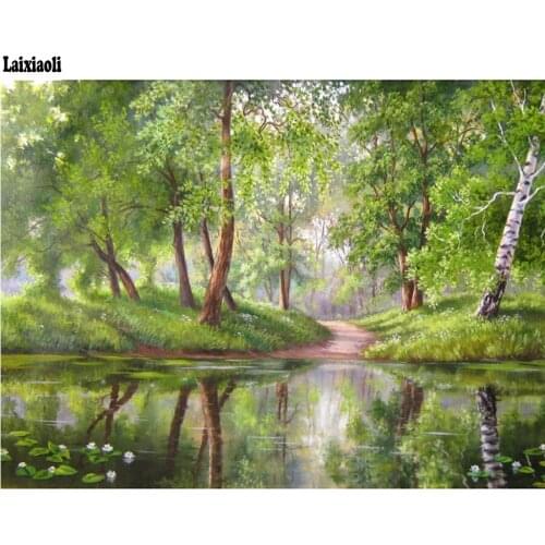 Natural scenery 5d diamond embroidery forest landscape diamond painting cross stitch mosaic diamond picture of rhinestones kits