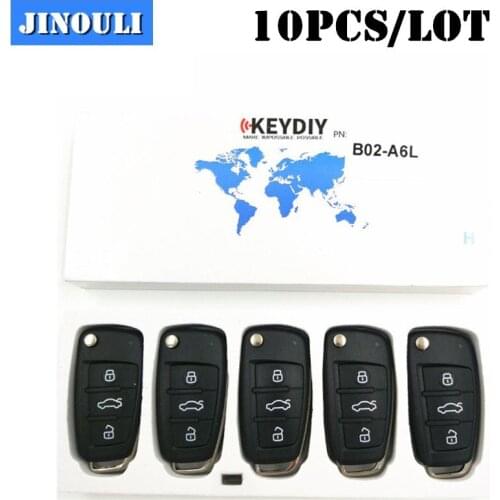10pcs, New KD900 B Series Remote Control KD B02 A6L Car Key for KD900+ Key Programmer URG200 Machine