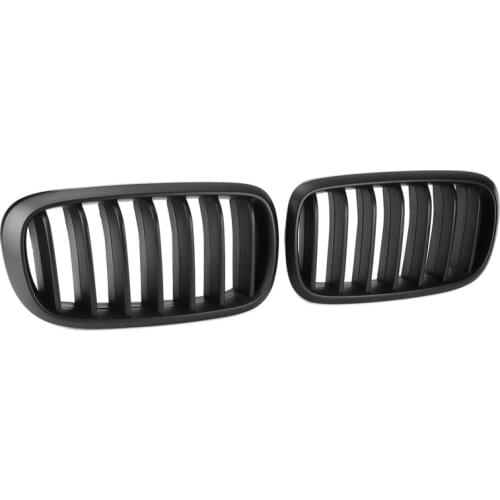 2Pcs Car Front Hood Kidney Grille Grill Mesh Racing Grills for-BMW F15 F16 X5 X6 2014 2015 2016 2017