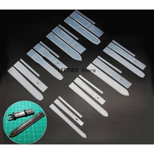 Manual leather goods DIY mens and womens watches with PVC version drawing Leather Watchband template pattern template