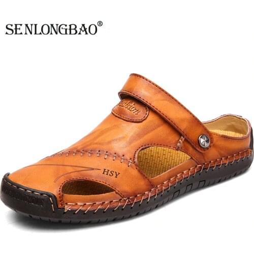 Men's Leather Sandals SENLONGBAO China