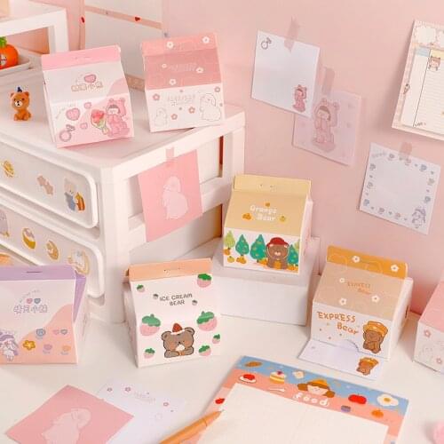 Sharkbang Kawaii Milk Bear 201 Sheets Memo Pad Notes To Do List Paperlaria Daily Check List Notepad School Office Stationery